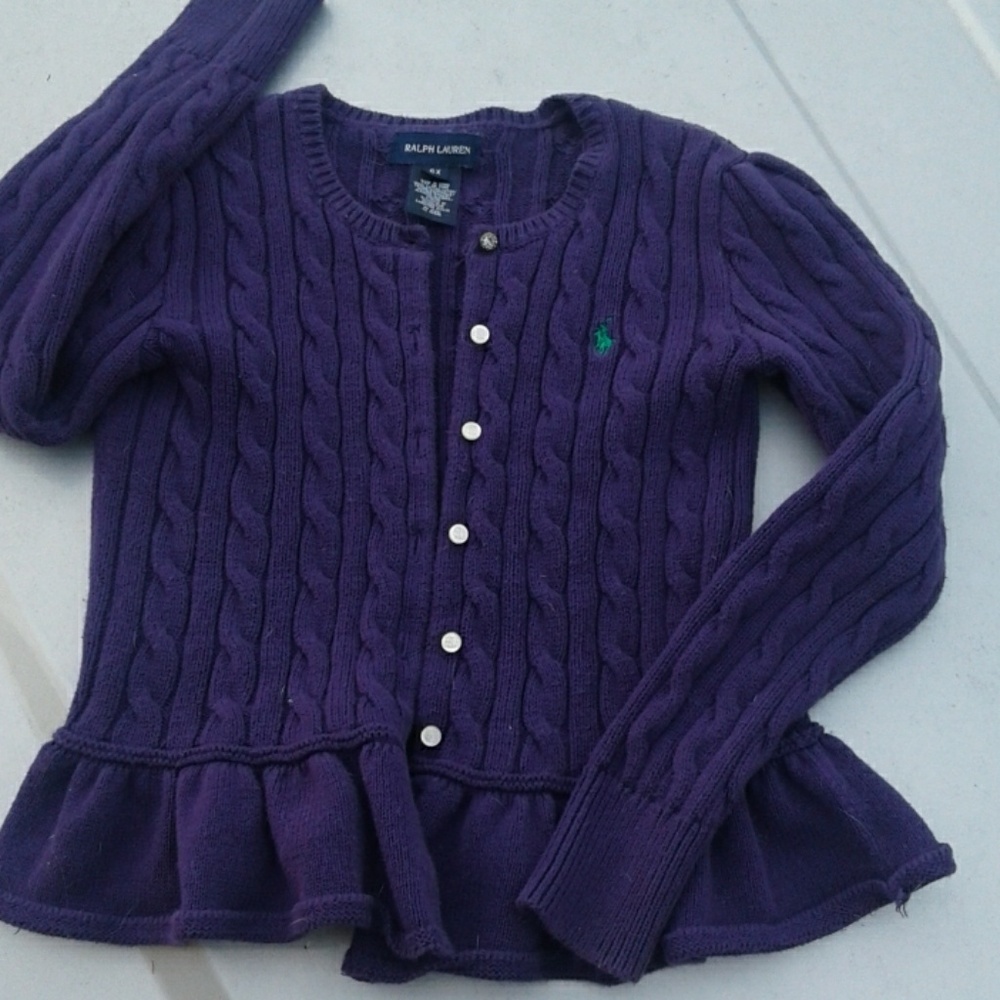 Plum purple sweater or cardigan